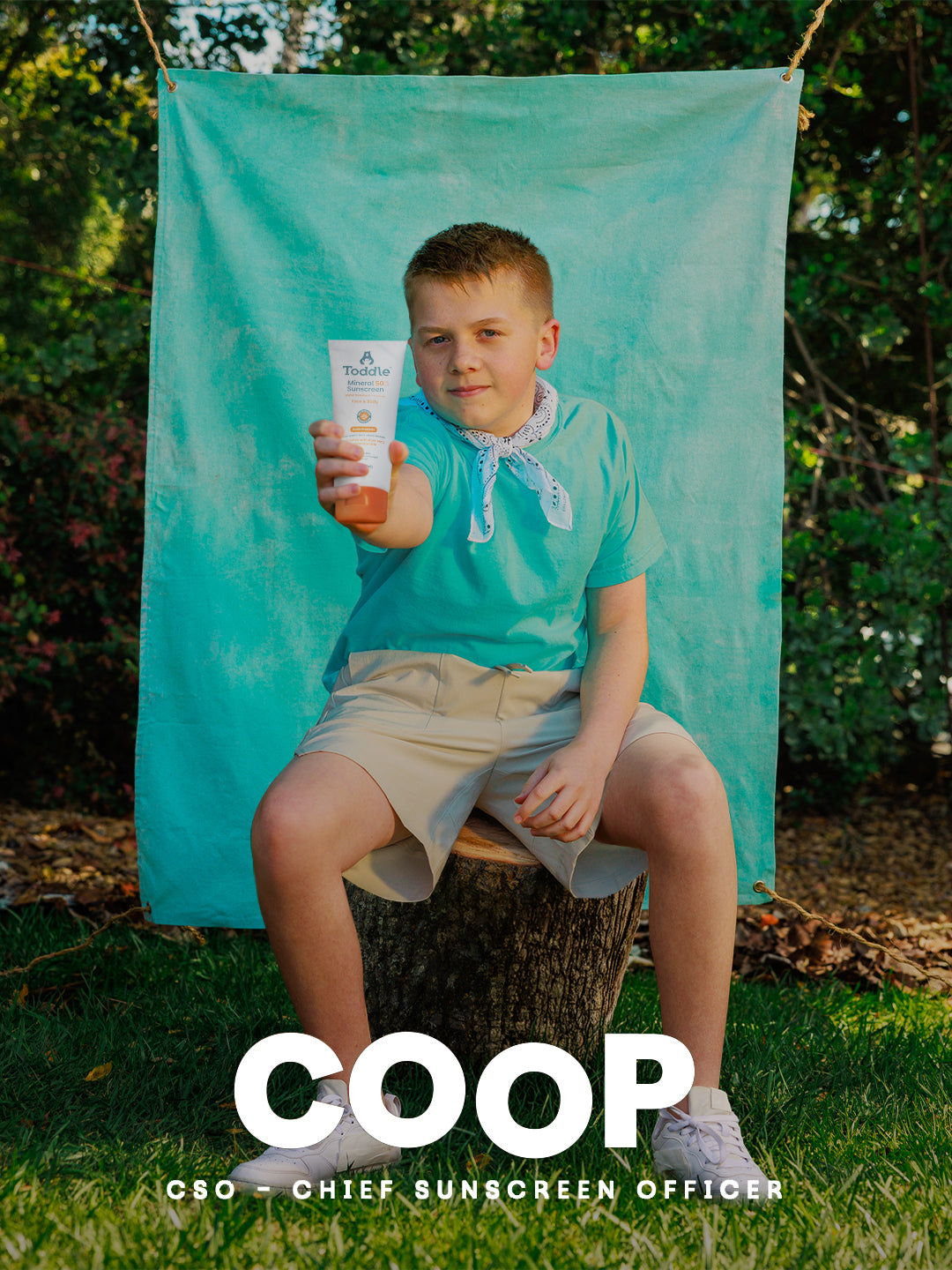Coop with Toddle Skincare SPF 50 suncream — safe sun protection for toddlers
